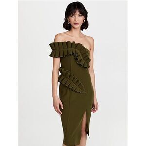 Andrea Iyamah Women's Khaki and Green Dress